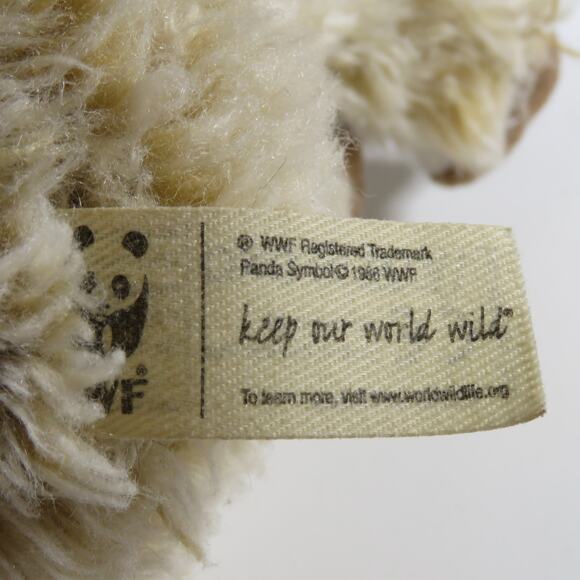 WWF Monkey Plush Toy Cream Brown Eco-Friendly Stuffed Animal 1986 Vintage - Picture 11 of 16